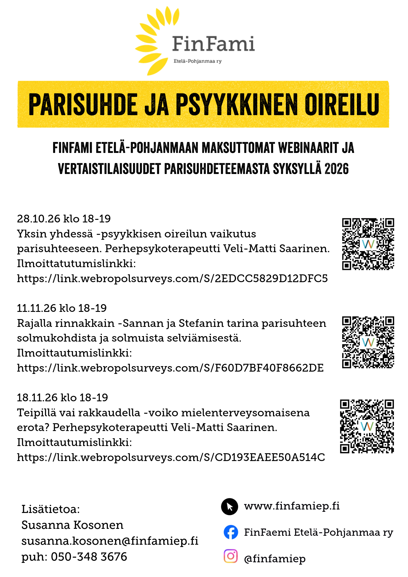 Avoin vertaistukiryhmä mielenterveysläheisille