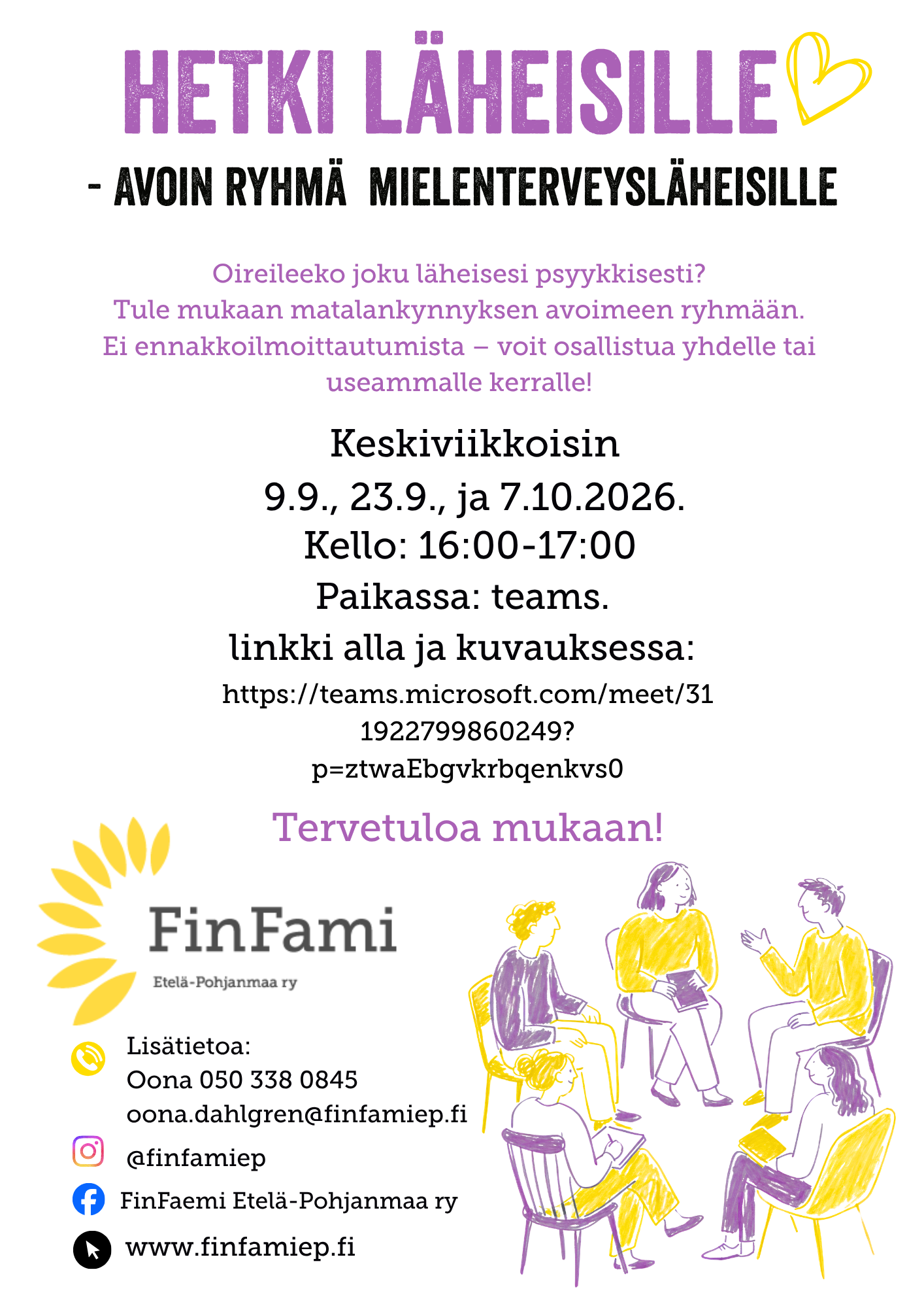 avoinryhmä läheisille 1. mainos